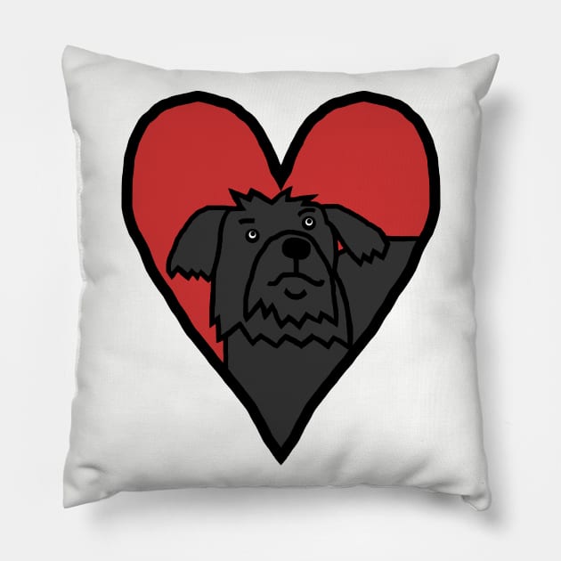 My Valentines Day Dog Pillow by ellenhenryart