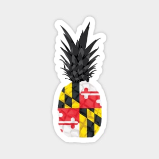 Maryland Flag Pineapple Magnet