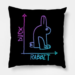 Duck Rabbit Illusion Pillow