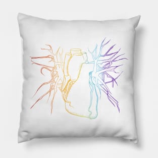 Rainbow Heart Pillow