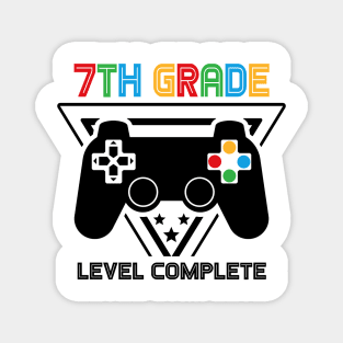 7th Grade Level Complete Graduation Gamer Boys Kids Magnet