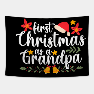 first christmas as a grandpa Funny Xmas Christmas first christmas as a grandpa Tapestry