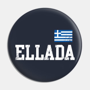 Ellada Greece Flag Greek Family Pin