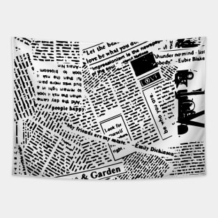 Newspaper Print Tapestry