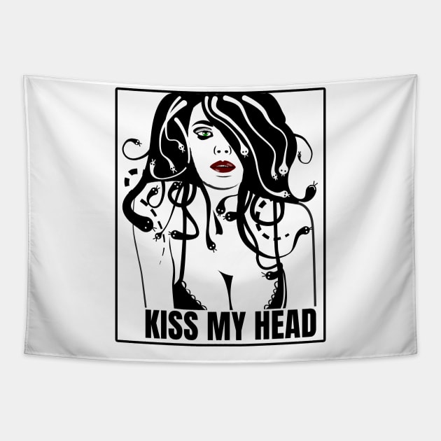 Kiss My Head Tapestry by alialbadr