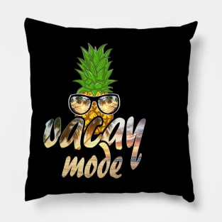 Vacay Mode Shirt Cute Pineapple Summer Beach Family Vacation Pillow