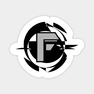 Futuristic Modern Letter F Magnet