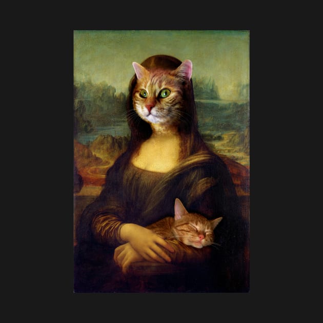 Mona Lisa Orange Cat by artbylucie