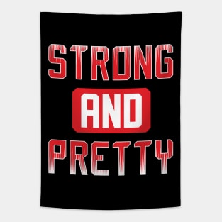 Strong And Pretty | Gym | WorkOut Tapestry