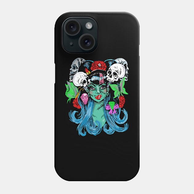 Haunted Head Psychobilly Pinup Rockabilly Gothabilly Punk Phone Case by LunaElizabeth