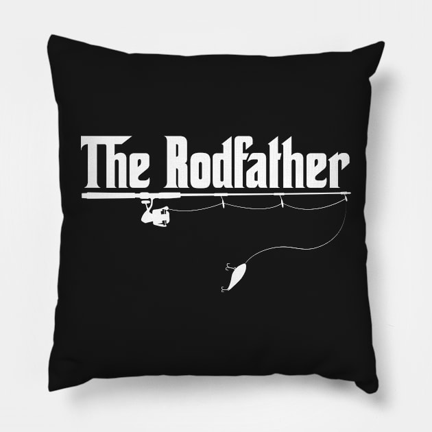 FISHING: The Rodfather Gift Fishing Gift Pillow by woormle