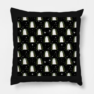 Christmas Spirit Gothic Print Pillow