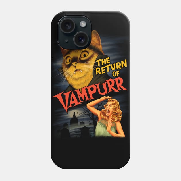 The Return of Vampurr The Halloween Cat Phone Case by khairulanam87