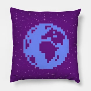 Pixel earth Pillow