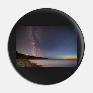 Milky Way and Moonset over Rhossili Bay Pin