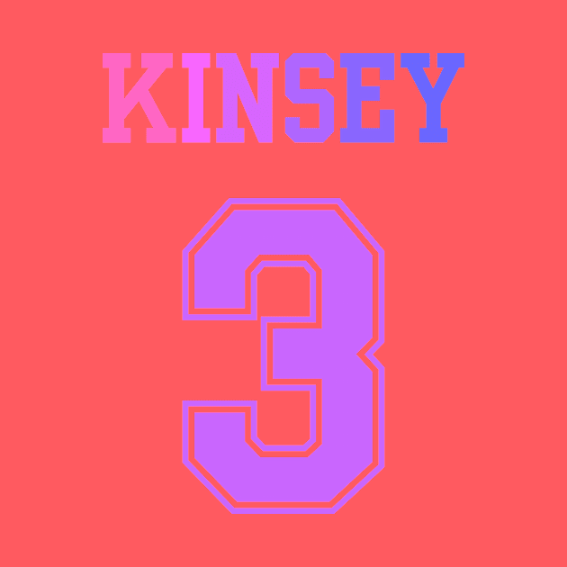 Kinsey 3 Bisexual Sports Jersey (bi pride flag) by The Weirdest Thing