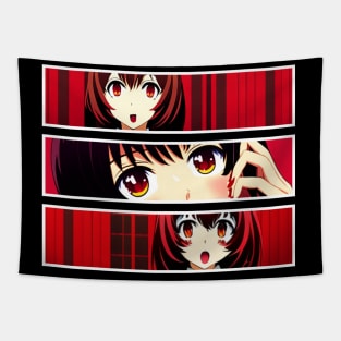 Some Of Lewd Yumeko Intense Look Tapestry