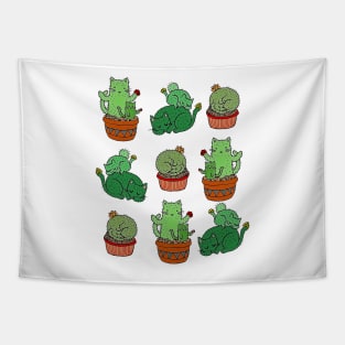 Cactus Cat Tapestry