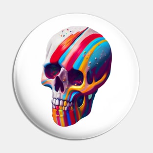 Cool Ice Cream Skull T-Shirt Pin