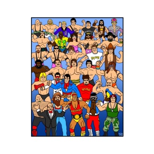 80s Wrestling Figure Art T-Shirt