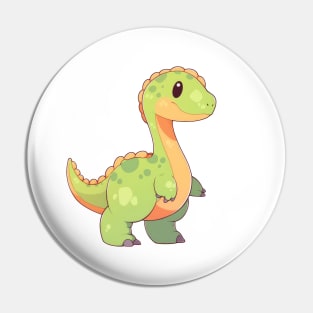 Cute Apatosaurus Chibi Style Pin