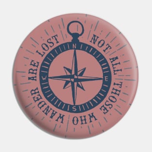 Nautical lettering: not all those who wander are lost Pin