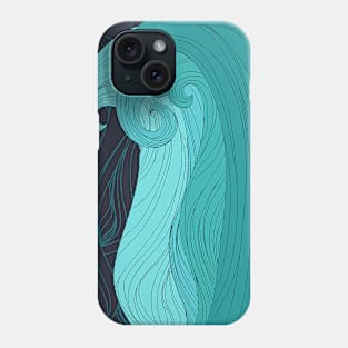 wine wave and green Phone Case