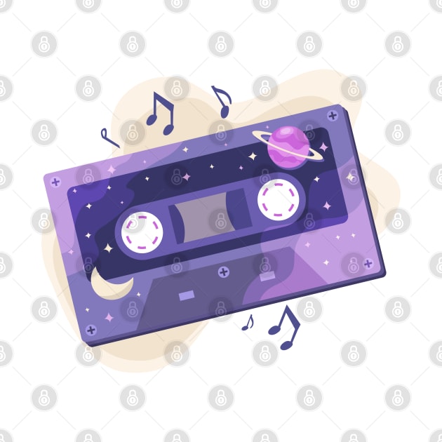 Dream cassette design drawing by BrightLightArts