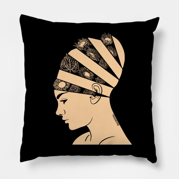 Headspace Mindful Floral Yellow Pillow by TheBadNewsB