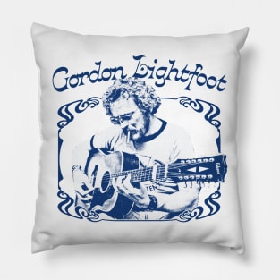 Gordon Lightfoot / Retro Style Country Fan Design Pillow