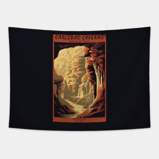 Carlsbad Caverns National Park Vintage Travel Poster Tapestry