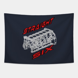 Engine Block Straight 6 (Red) Tapestry