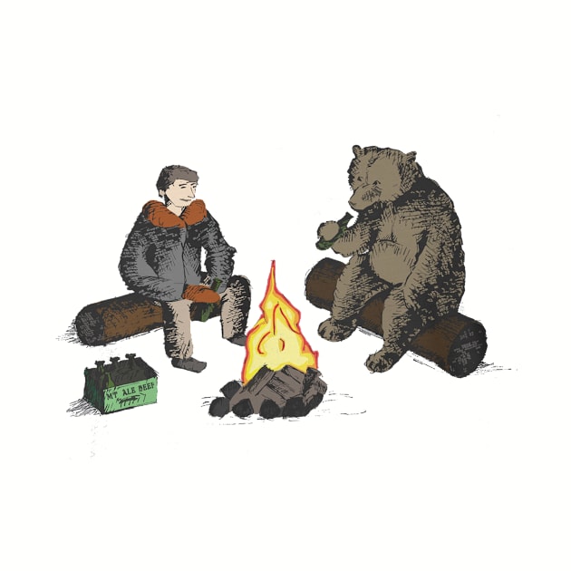 Camping Bear by patsyhanson
