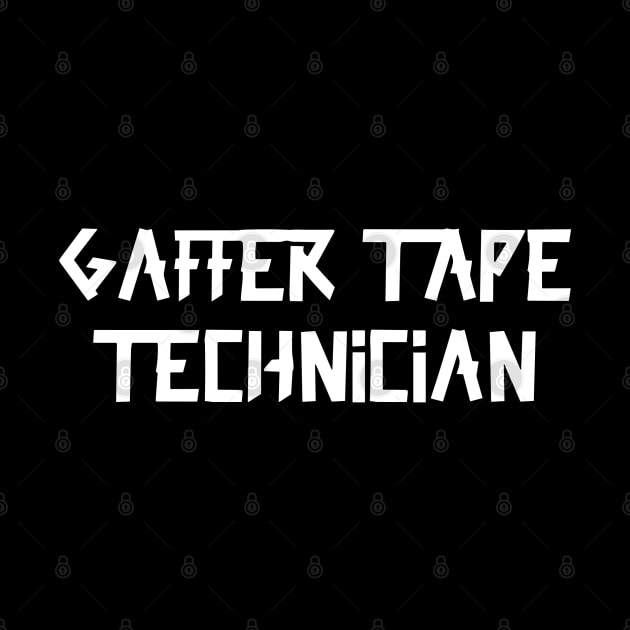 Gaffer tape technician White Tape by sapphire seaside studio