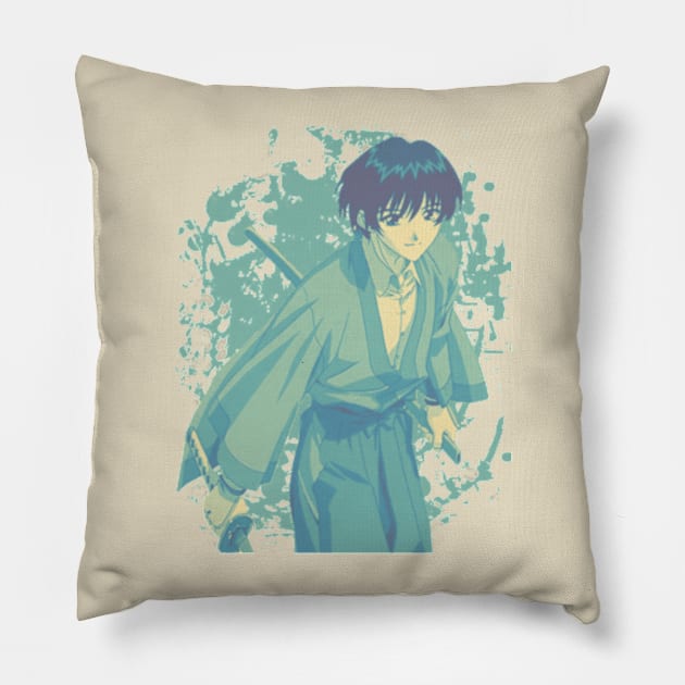 sojiro seta Pillow by DinoZard