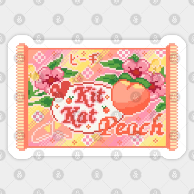 Kit Kat Pixel Art - Kit Kat - Sticker