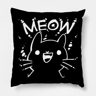 MeoWing black kitten Pillow