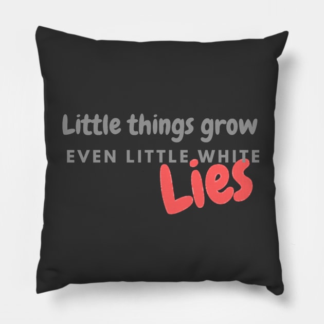 Little White Lie Pillow by Cokonnyco