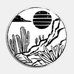 Cactus Arizona Landscape Desert Sunset Pin