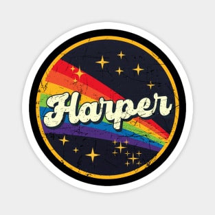 Harper // Rainbow In Space Vintage Grunge-Style Magnet