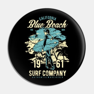 Surfing California Surfer and Surfboard Pin