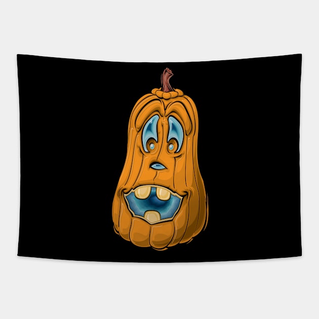 Silly Jack O Lantern - Halloween 2019 Tapestry by OfficialTeeDreams