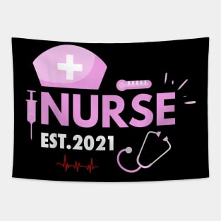 Nurse Rst 2021 Nursing School Graduation Nursing Heartbeat Tapestry