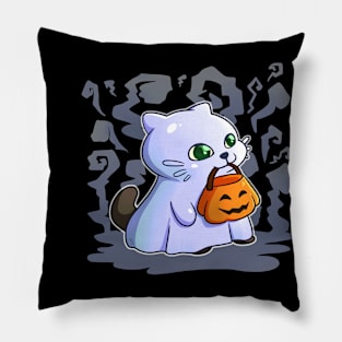 Cat ghost, Trick or treat! Pillow