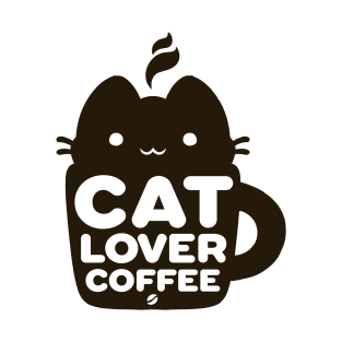 Cat, Coffee, love T-Shirt