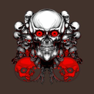 Skulls with creepy eyes 2 T-Shirt