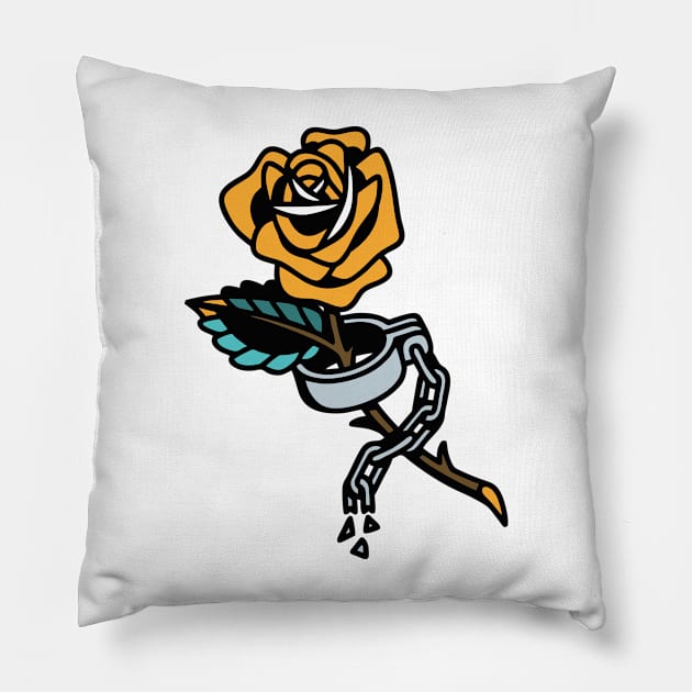 Rose shackles Pillow by Bojes Art