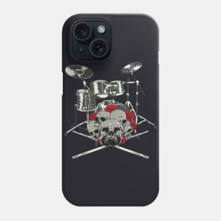 Skull Drummer Drums Phone Case