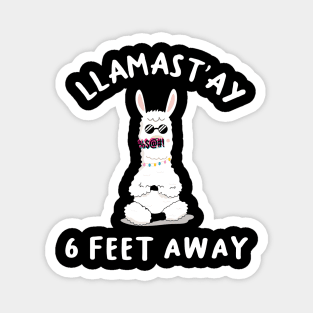 llamast'ay feet away: Humour Quote stay 6,six llama stay Magnet