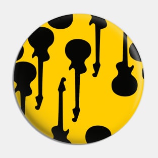 Guitar Pattern Yellow Long Pin